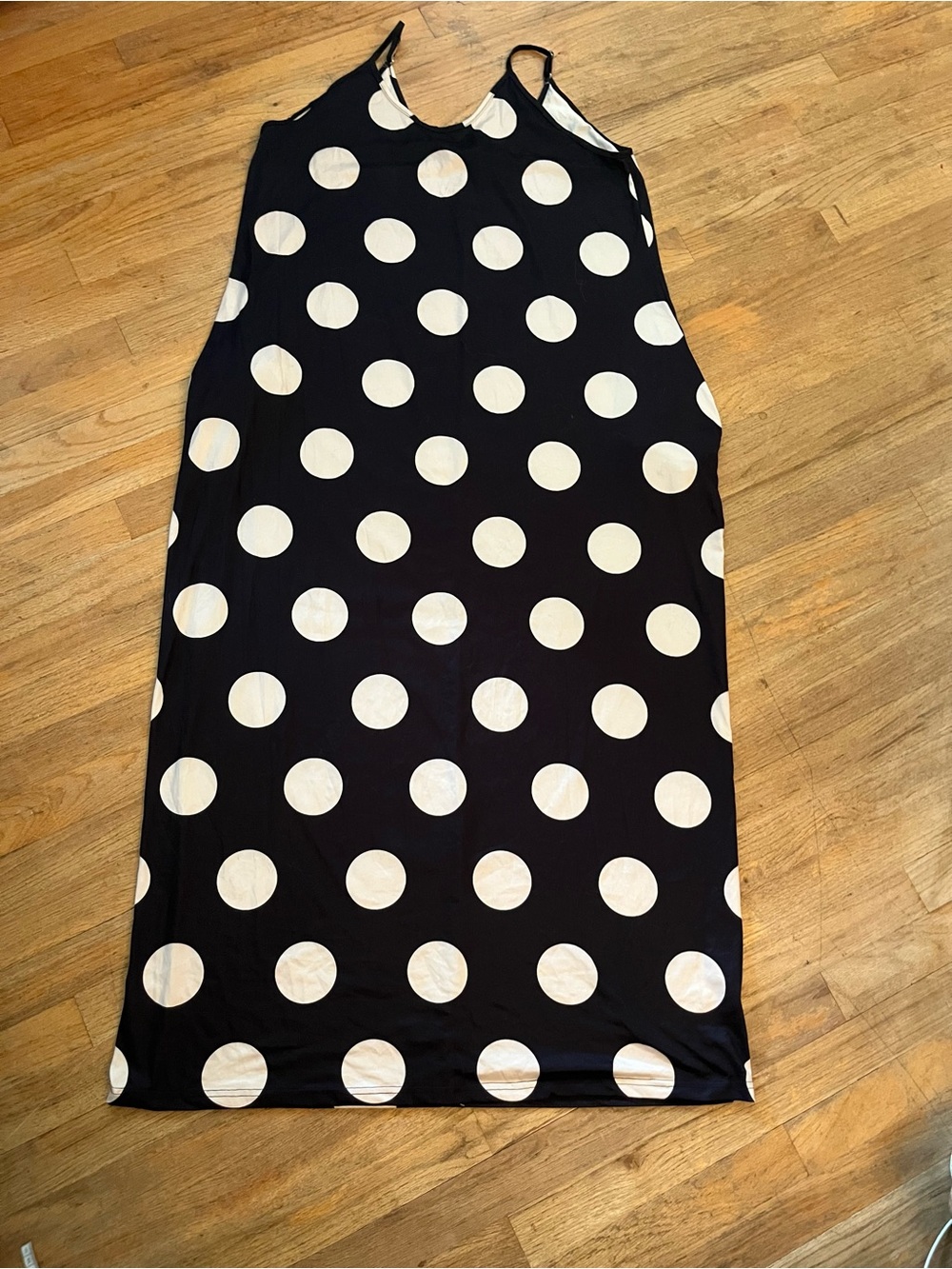 Sorellas Polka Dot Slip Dress — Black & White